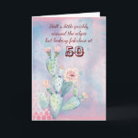 Lycklig 50:e födelsedagen Friend Watercolor Cactus Kort<br><div class="desc">Ett vackert vattenfärgskort att skicka till din vän för att uttrycka din kärlek på hennes 50-årsdag</div>