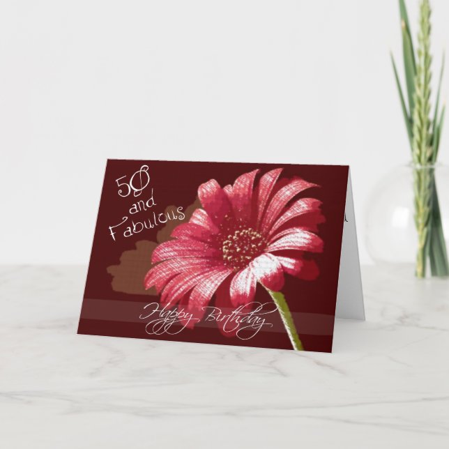 Lycklig 50:e födelsedagen kort (Framsida)