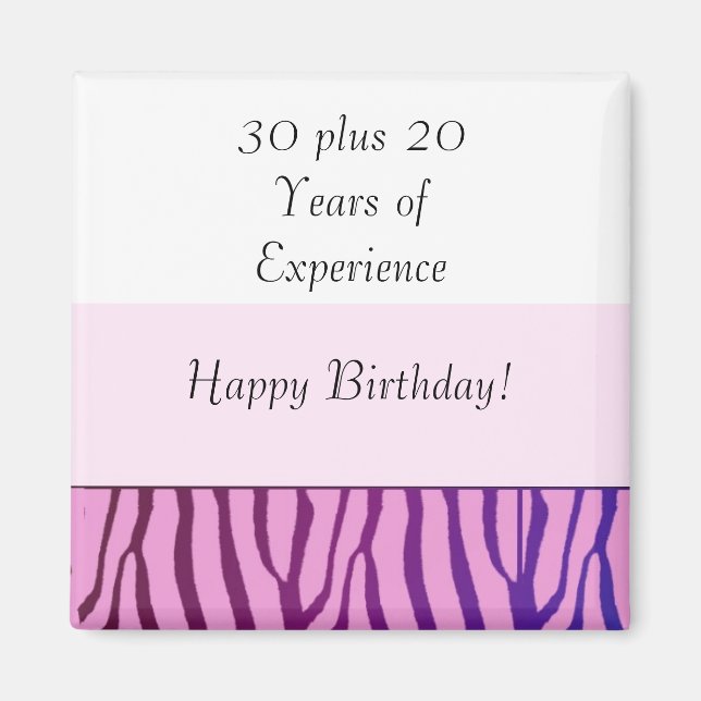 Lycklig 50:e födelsedagen magnet (Framsidan)