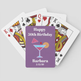 Lycklig 50:e födelsedagen Martini Casinokort