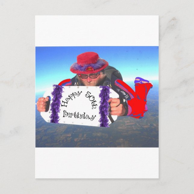 Lycklig 50:e födelsedagen vykort (Framsida)