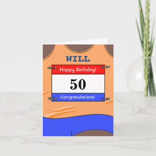 Lycklig 50:e födelsedagskort för en springer kort