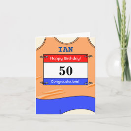 Lycklig 50:e födelsedagskort för en springer kort