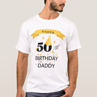Lycklig 50:e födelsedagspappa t shirt