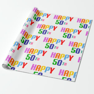 Lycklig 50:e presentpapper