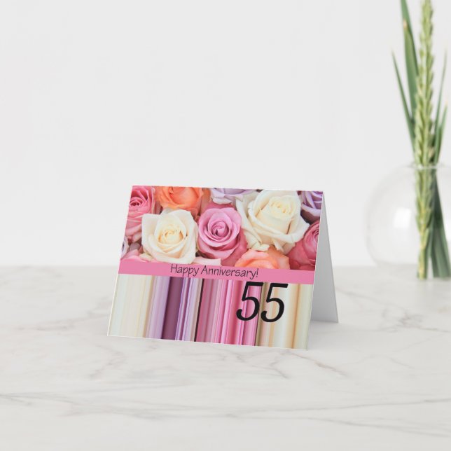 Lycklig 55-årsdagen ro kort (Framsida)