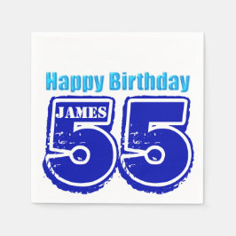 Lycklig 55:e födelsedag Personlig Pappersservett