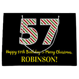 Lycklig 57:e födelsedagen och God jul, anpassat na