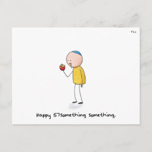 "Lycklig 57någonting" - Rosh Hashanah Vykort