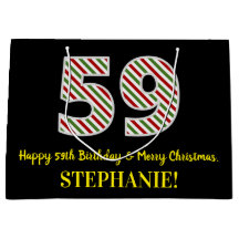 Lycklig 59:e födelsedagen och God jul, eget namn