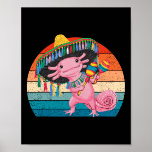 Lycklig 5 De Mayo Axolotl Sombrero Cinco De Mayo G Poster