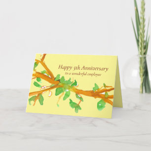 Lycklig 5:e årsdagen för anställda kort