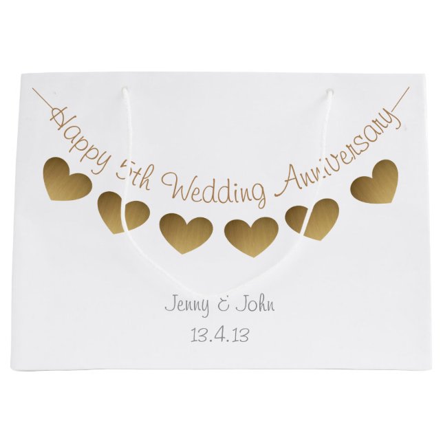 Lycklig 5:e Bröllop-årsdagen, buntning av virke (Framsidan)