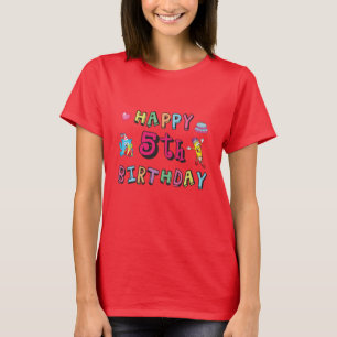 Lycklig 5:e födelsedag 5-årig b-day önskemål t shirt