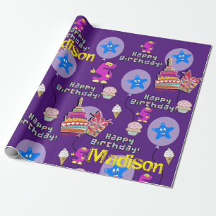 Lycklig 5:e födelsedag Pappra ballonger #5 Presentpapper
