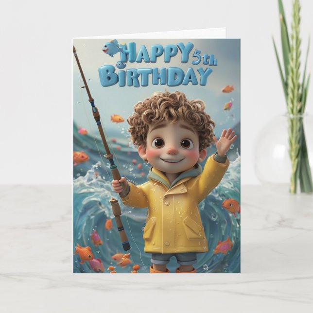 Lycklig 5:e födelsedagen kort (Framsida)