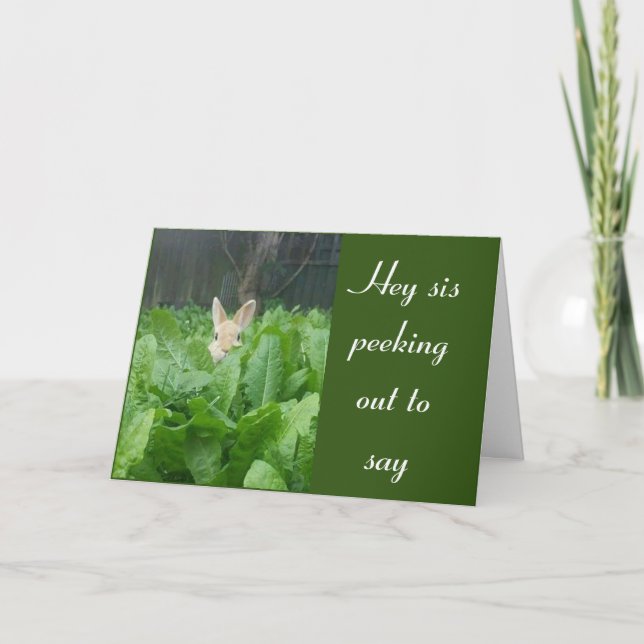 LYCKLIG **60:e** BIRTHDAY ***SISTER*** KORT (Framsida)