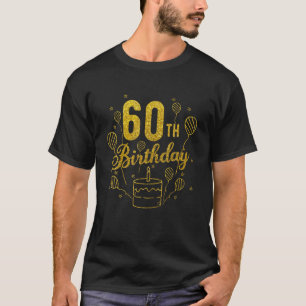 Lycklig 60:e födelsedag - njuliga ballonger - fö t shirt