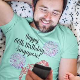 Lycklig 60:e födelsedag Singapore T-Shirt