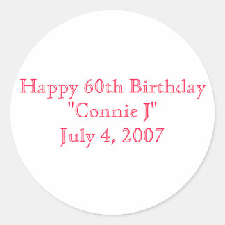 Lycklig 60:e födelsedagen runt klistermärke