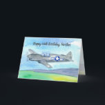 Lycklig 60:e födelsedagsflygplanet Brother Vintage Kort<br><div class="desc">Ett grattis på födelsedagen-kort för en bror eller någon som har flygande flygplan i vintage Luft Force med en blå och vit roundel-symbol på sidan med piloten som flyger över rullande backe på en lugn solig dag illustrerad med vattenfärg. Du kan anpassa kortet för en annan ålder och relation.</div>