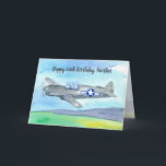Lycklig 60:e födelsedagsflygplanet Brother Vintage Kort<br><div class="desc">Ett grattis på födelsedagen-kort för en bror eller någon som har flygande flygplan i vintage Luft Force med en blå och vit roundel-symbol på sidan med piloten som flyger över rullande backe på en lugn solig dag illustrerad med vattenfärg. Du kan anpassa kortet för en annan ålder och relation.</div>