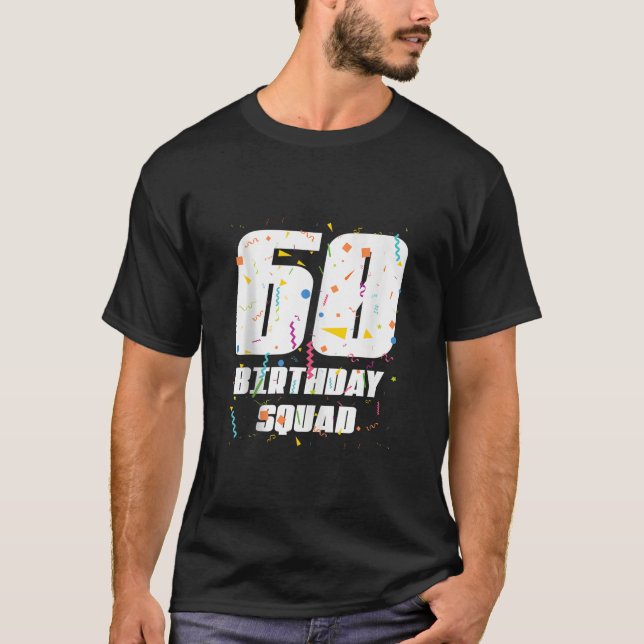 Lycklig 60:e födelsedagstorget Lycklig 60 år gamma T Shirt (Framsida)