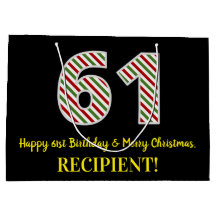 Lycklig 61:a födelsedagen och God jul, anpassat na
