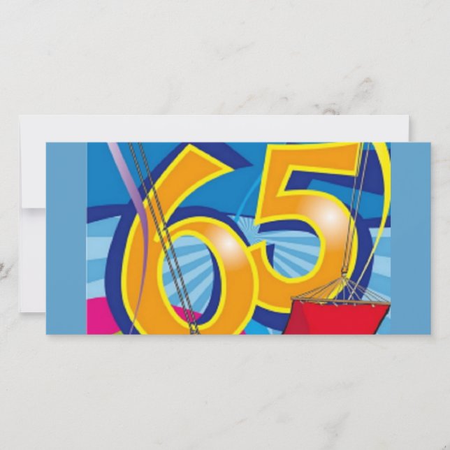 Lycklig 65e Birthday (Framsida)