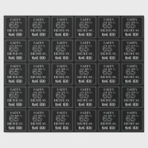 LYCKLIG 65E BIRTHDAY; Art Deco Stil w/ anpassat na