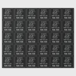 LYCKLIG 65E BIRTHDAY; Art Deco Stil w/ anpassat na Presentpapper