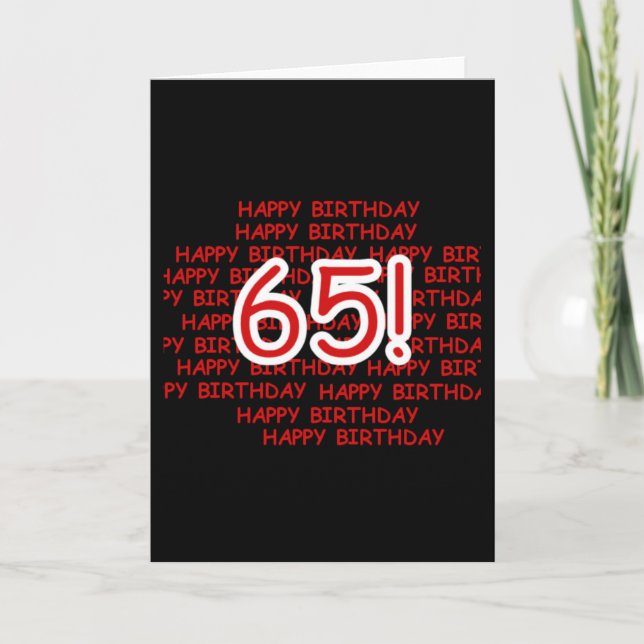 Lycklig 65e Birthday Kort (Framsida)