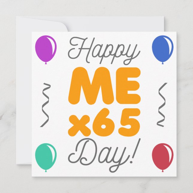 Lycklig 65e Birthday Kort (Framsida)