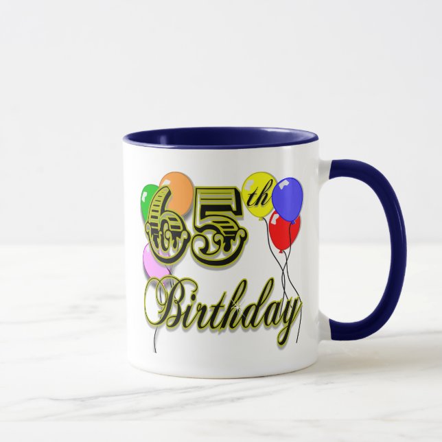 Lycklig 65efödelsedagMerchandise Mugg (Höger)