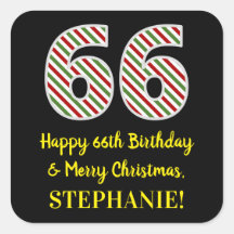 Lycklig 66:e födelsedagen och God jul, anpassat na