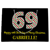 Lycklig 69:e födelsedagen och God jul, anpassat na