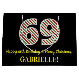 Lycklig 69:e födelsedagen och God jul, anpassat na
