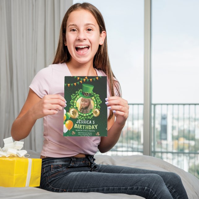 Lycklig 6-års födelsedag, St. Patrick's Day  Julkort (Skapare uppladdad)