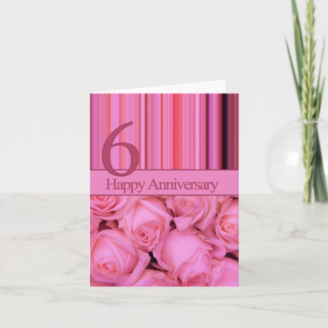 Lycklig 6e-årsdagen ro kort (Framsida)