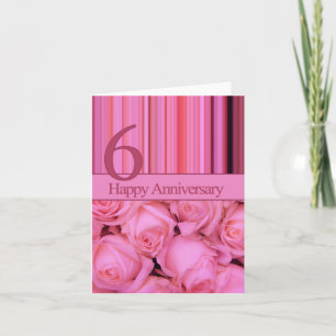 Lycklig 6e-årsdagen ro kort