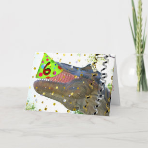Lycklig 6e födelsedag (Dinosaur) Kort