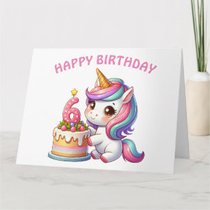 Lycklig 6e födelsedagskort kort