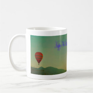 Lycklig 70:e födelsedag Luftballong Kaffemugg