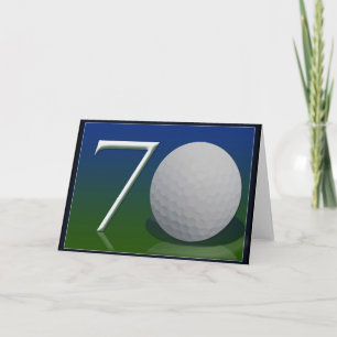 Lycklig 70:e födelsedagen för golf nöt kort