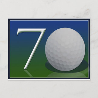 Lycklig 70:e födelsedagen för golf nöt vykort
