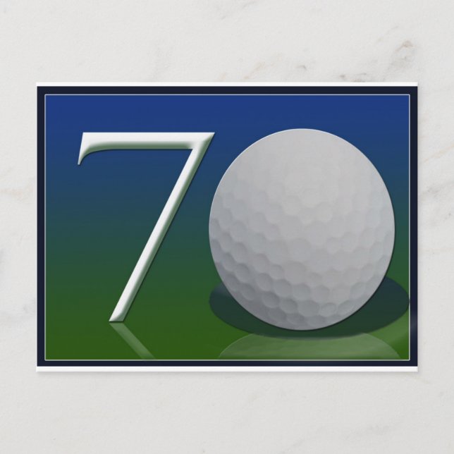 Lycklig 70:e födelsedagen för golf nöt vykort (Framsida)