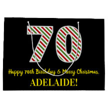 Lycklig 70:e födelsedagen och God jul, anpassat na