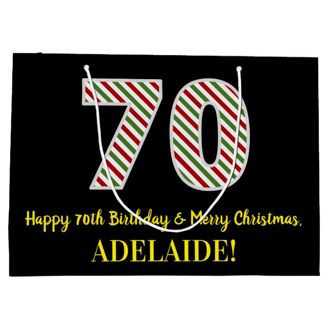 Lycklig 70:e födelsedagen och God jul, anpassat na (Baksidan)