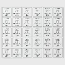 LYCKLIG 71:A BIRTHDAY; Art Deco Stil; eget namn Presentpapper