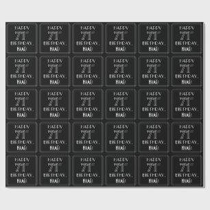 LYCKLIG 71ST BIRTHDAY; Art Deco Stil med eget namn Presentpapper